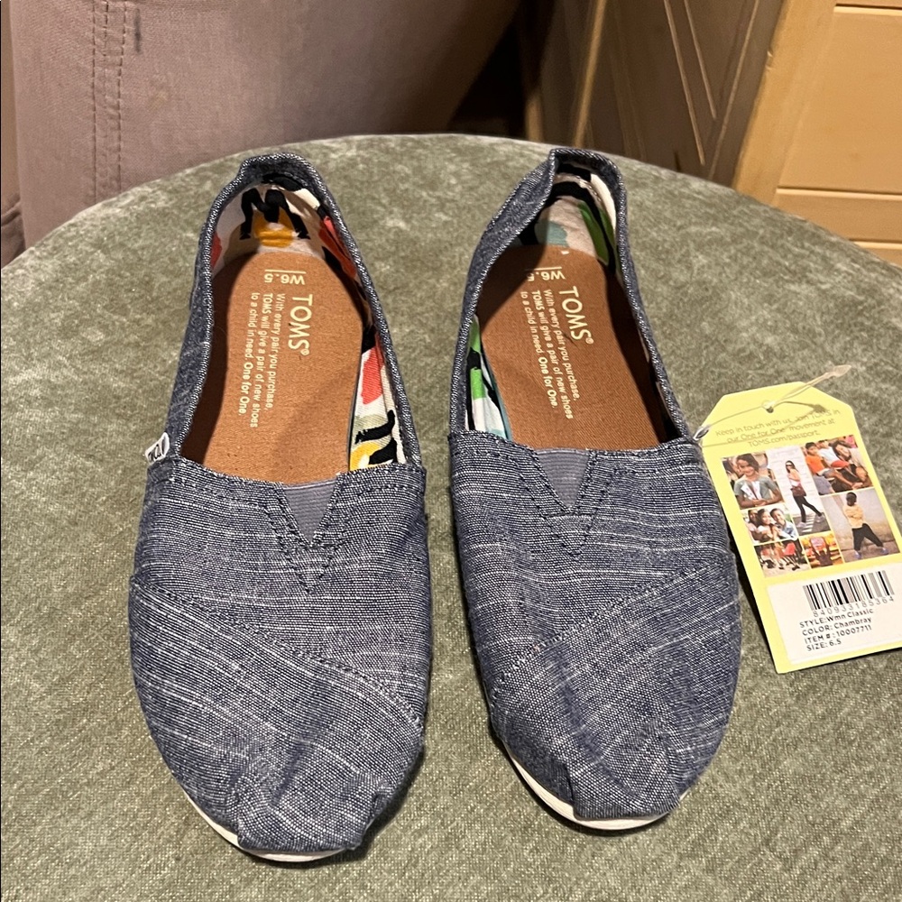 TOMS Blue Slip-On Shoes